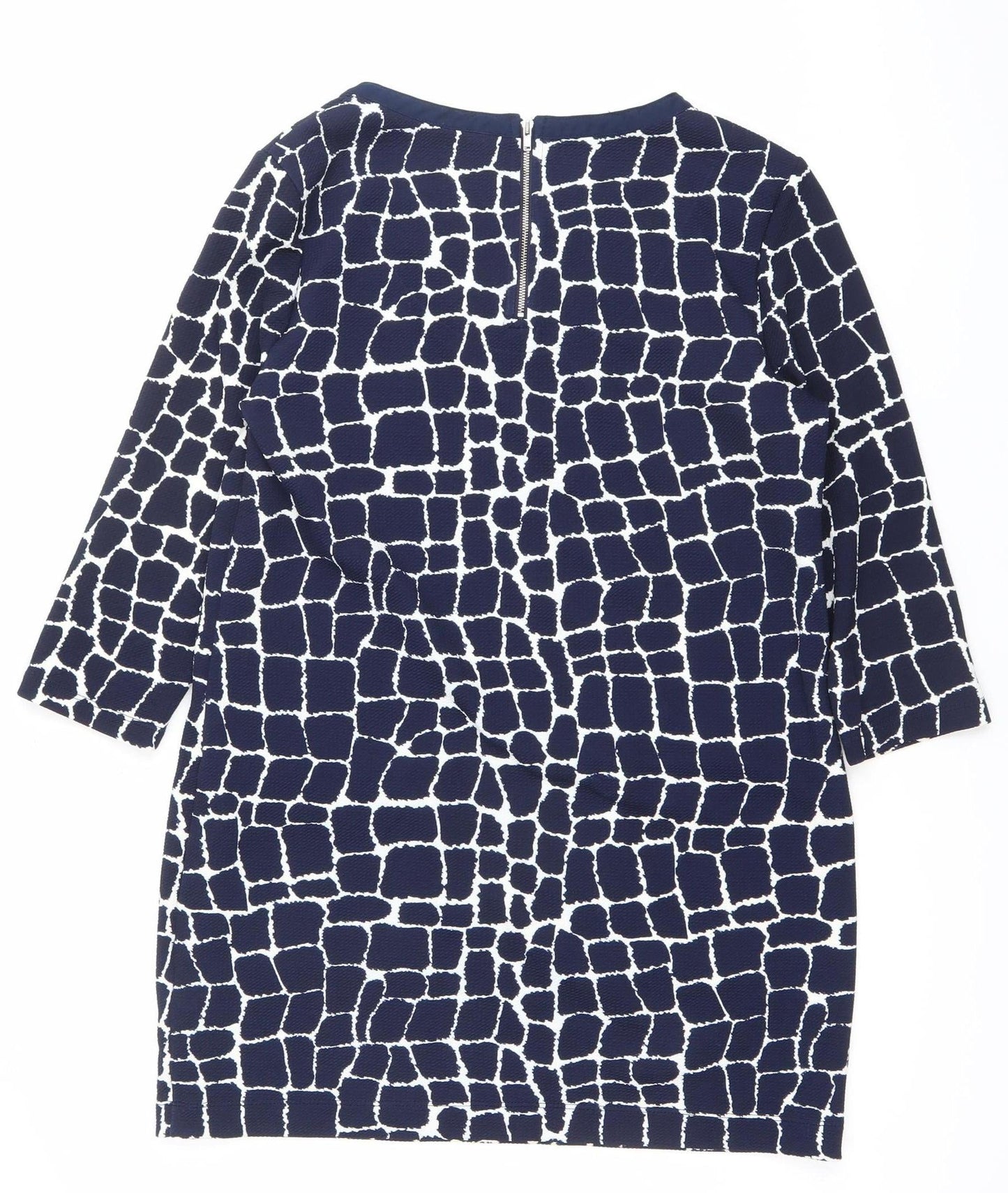Marks and Spencer Women’s Blue Geometric Shift Dress Size 12