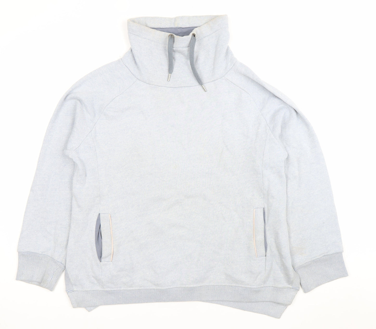 Bella di Notte Womens Grey Size 12 Pullover Sweatshirt with Drawstring High Neck