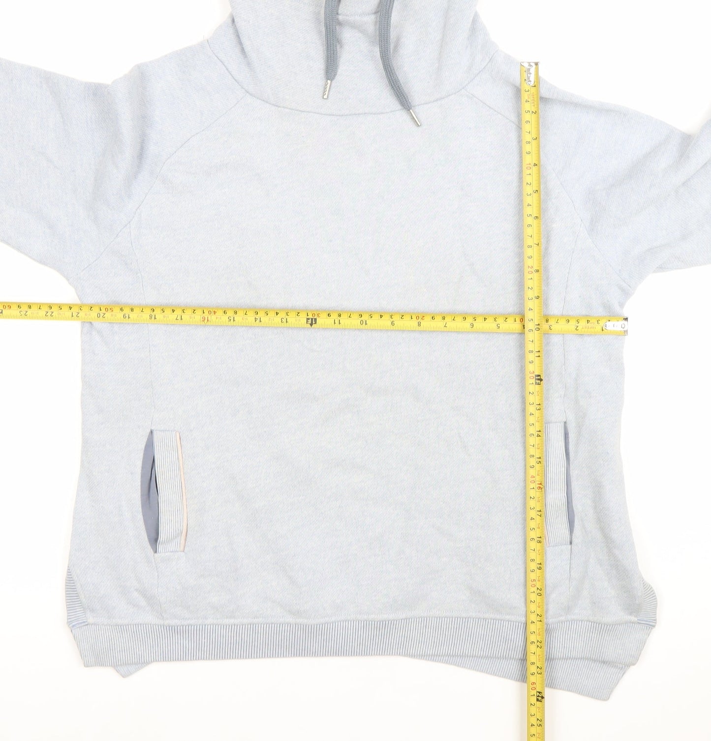 Bella di Notte Womens Grey Size 12 Pullover Sweatshirt with Drawstring High Neck