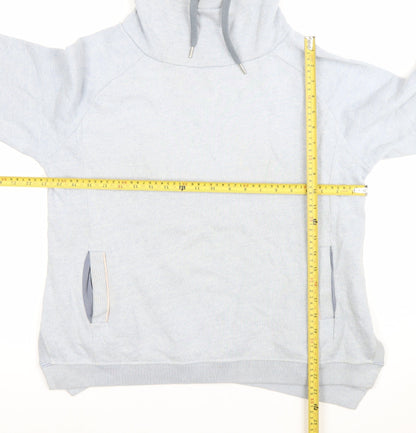 Bella di Notte Womens Grey Size 12 Pullover Sweatshirt with Drawstring High Neck