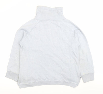 Bella di Notte Womens Grey Size 12 Pullover Sweatshirt with Drawstring High Neck