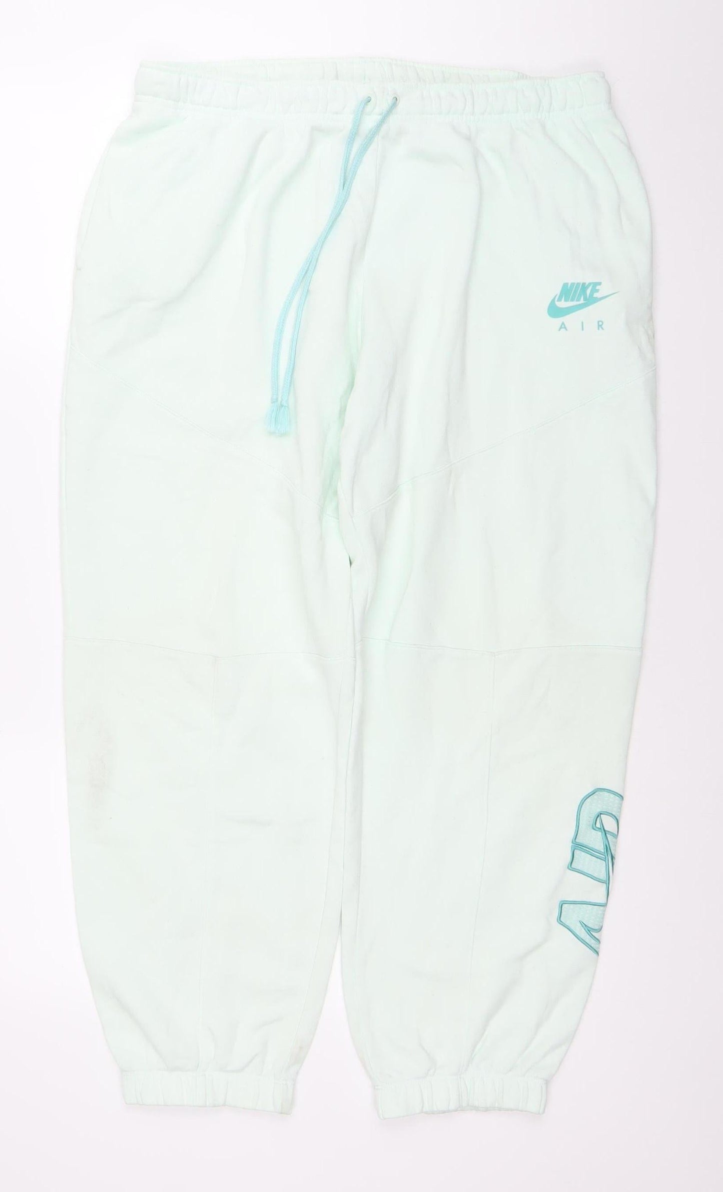 Nike Women Green Jogger Sweatpants L Regular Fit Cotton Blend