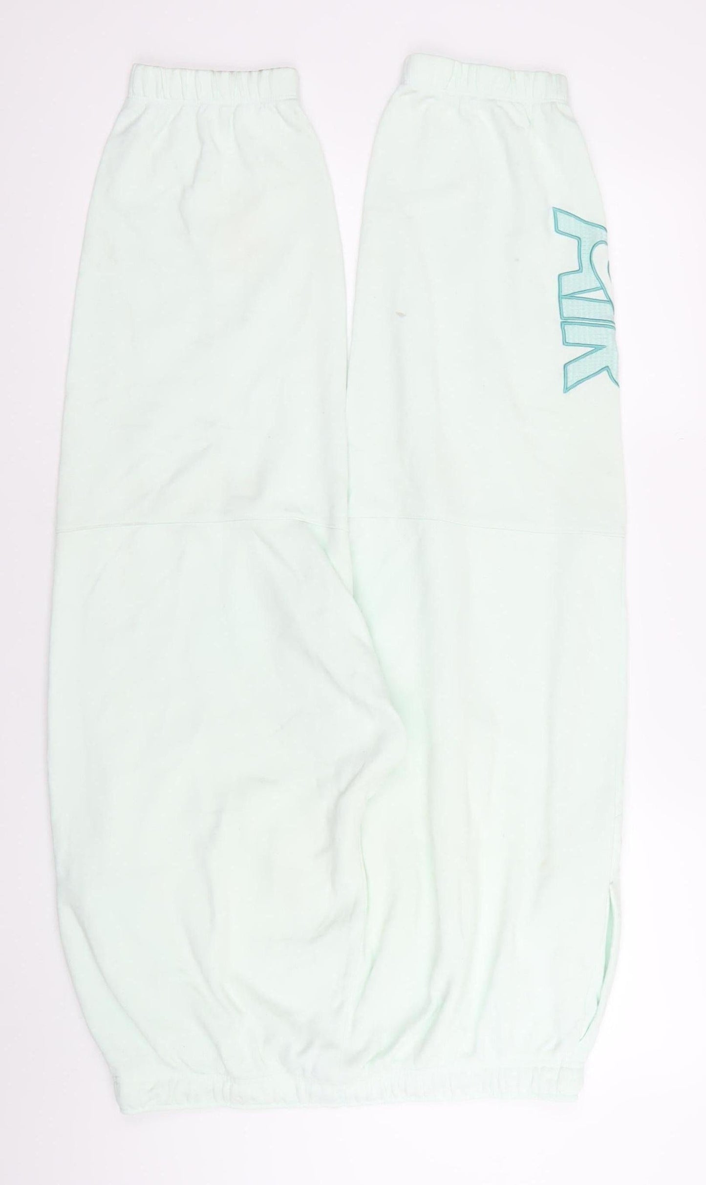 Nike Women Green Jogger Sweatpants L Regular Fit Cotton Blend