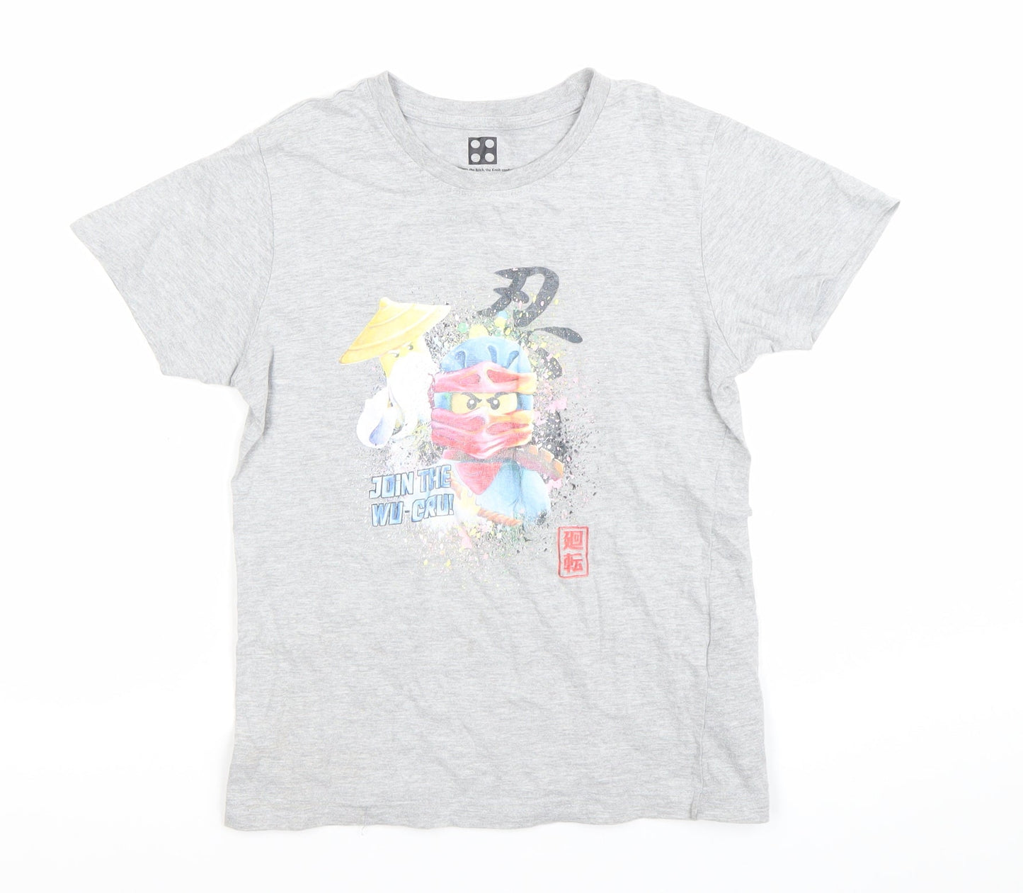 LEGO Ninjago Grey T-Shirt Unisex Kids Age 8 Years Graphic Print Crew Neck