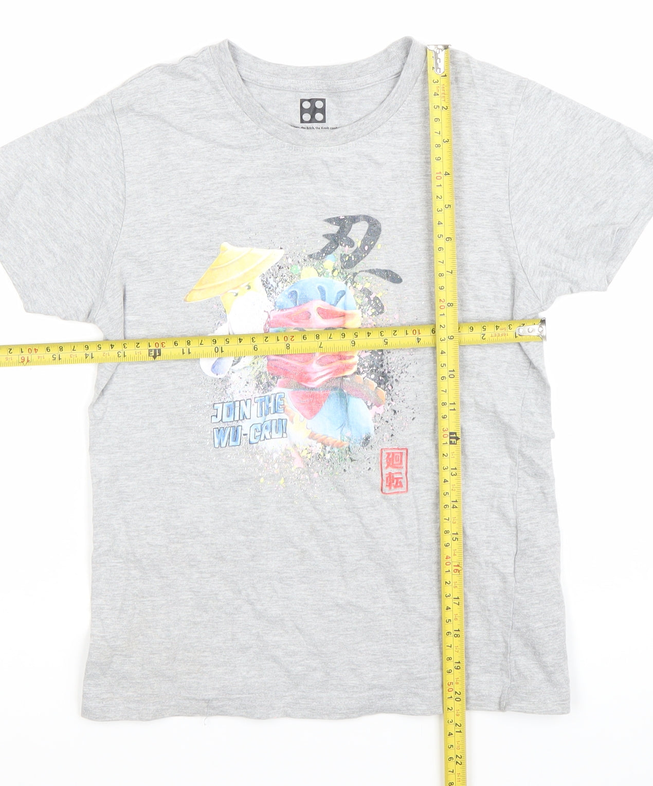 LEGO Ninjago Grey T-Shirt Unisex Kids Age 8 Years Graphic Print Crew Neck