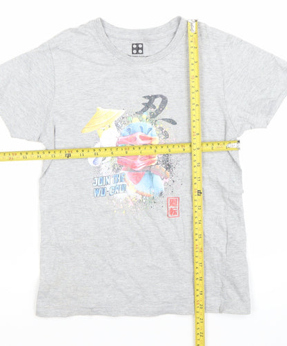 LEGO Ninjago Grey T-Shirt Unisex Kids Age 8 Years Graphic Print Crew Neck