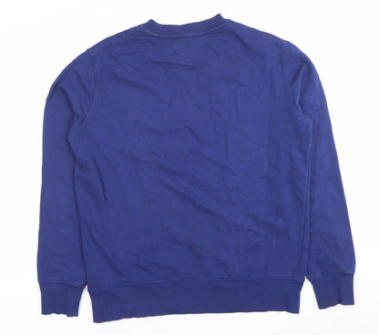 Marks and Spencer Men’s Blue Medium Crew Neck Cotton Sweatshirt