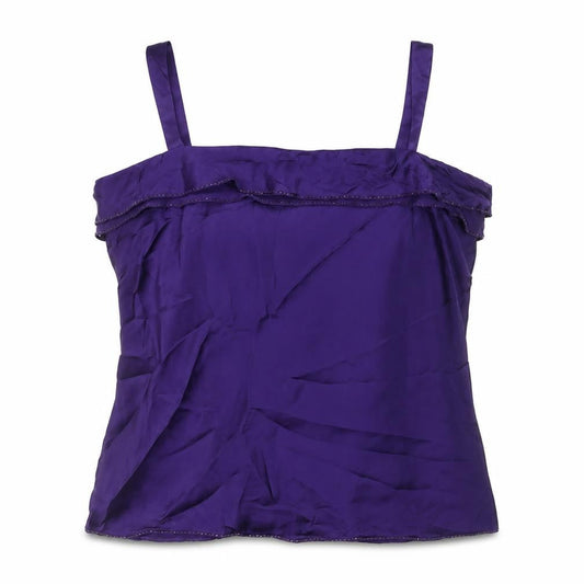 J Taylor Women’s Purple Silk Camisole Tank Top Size 16 Party