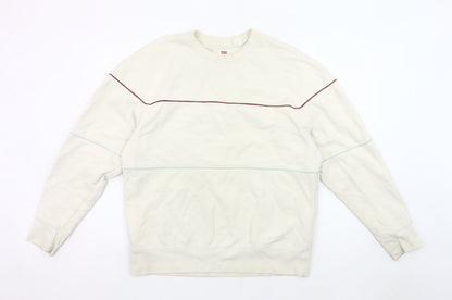 Mens UK Size M Levi's Ivory Pullover Sweatshirt