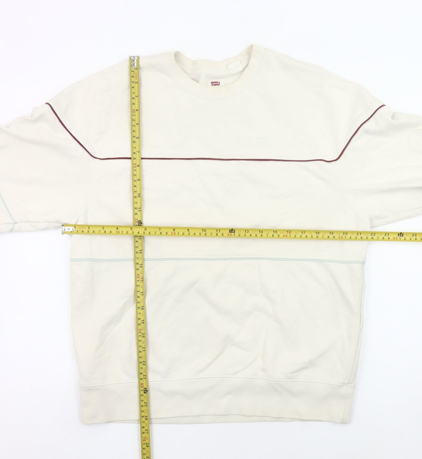 Mens UK Size M Levi's Ivory Pullover Sweatshirt