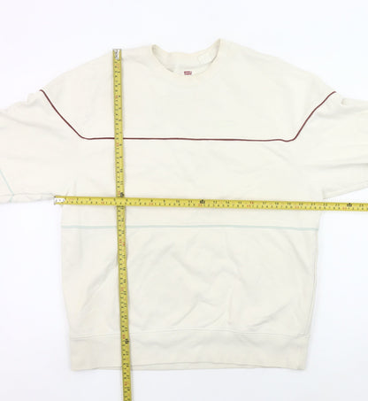 Mens UK Size M Levi's Ivory Pullover Sweatshirt