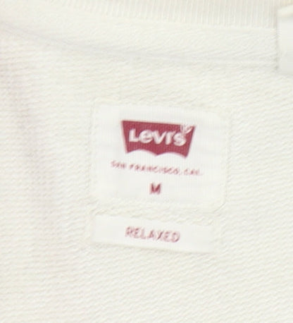 Mens UK Size M Levi's Ivory Pullover Sweatshirt