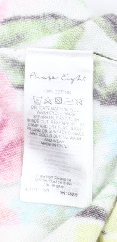 Phase Eight Womens Multicoloured Floral Cotton Tunic Blouse XS