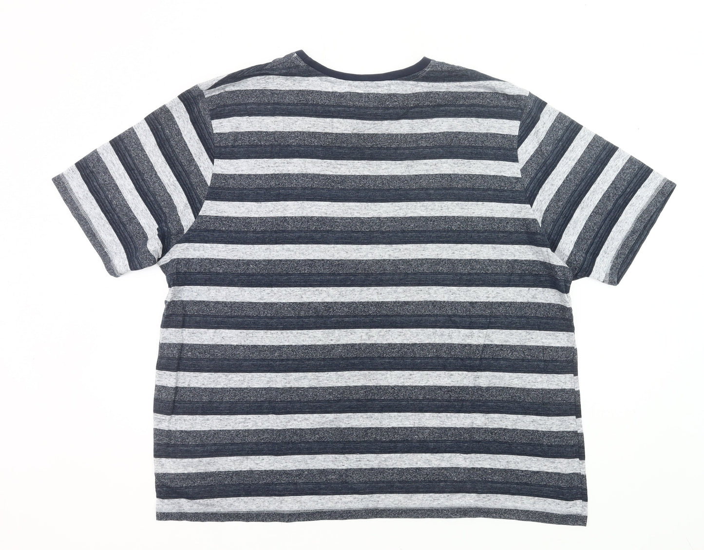 Maine New England Men’s Grey Black Striped XL Crew Neck T-Shirt