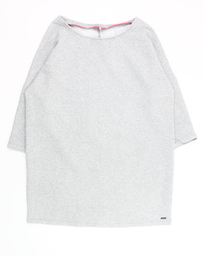 Joules Women’s Grey Shift Dress Size 20 3/4 Sleeve Boat Neck