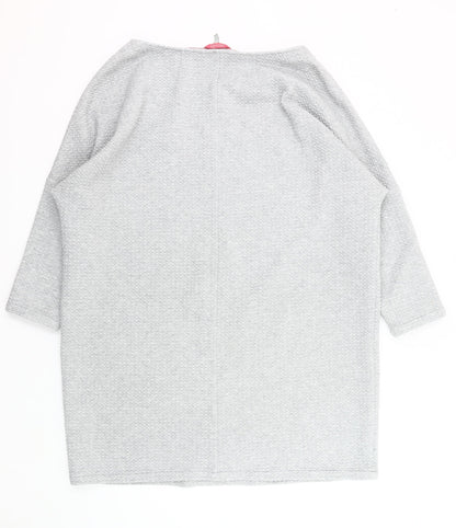 Joules Women’s Grey Shift Dress Size 20 3/4 Sleeve Boat Neck
