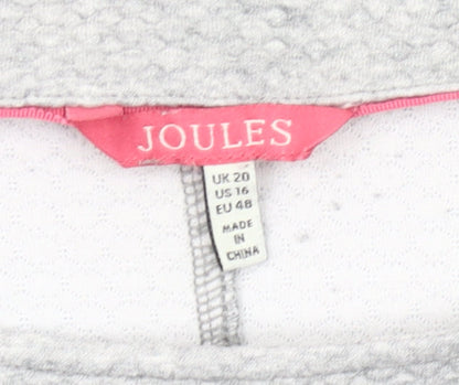 Joules Women’s Grey Shift Dress Size 20 3/4 Sleeve Boat Neck