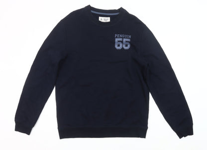 Penguin Men's Blue XL Crew Neck Pullover Sweatshirt Logo Sports