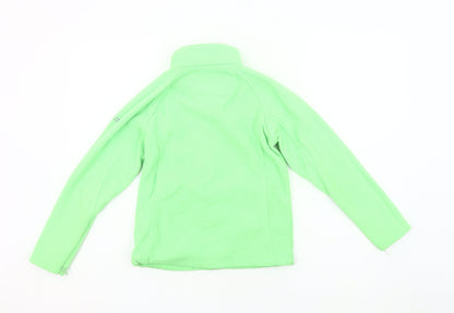 Regatta Girls Green Fleece Full Zip Jacket 9-10 Years Outdoor Casual