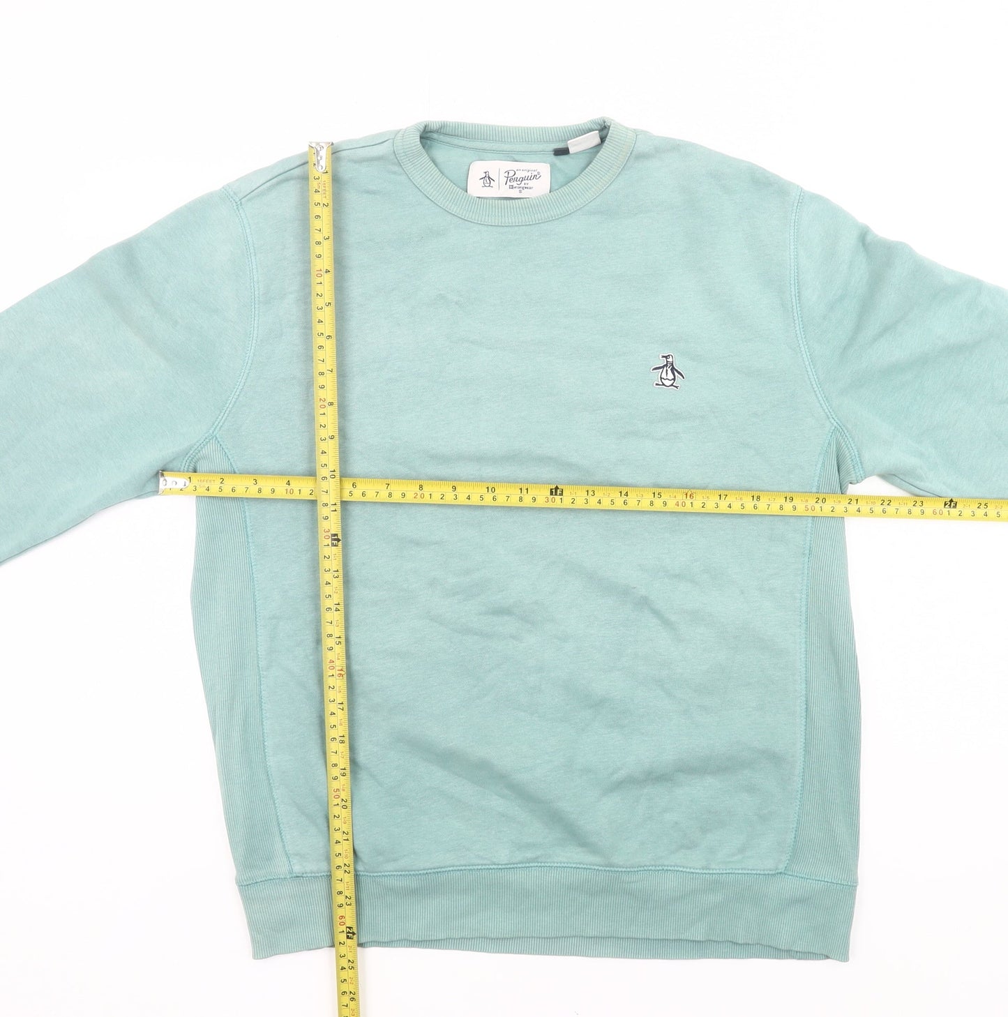 Original Penguin Men’s Green Pullover Sweatshirt Size S Logo Crew Neck