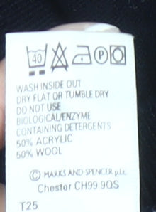 Marks and Spencer Men’s Blue V-Neck Check Golf Jumper Medium