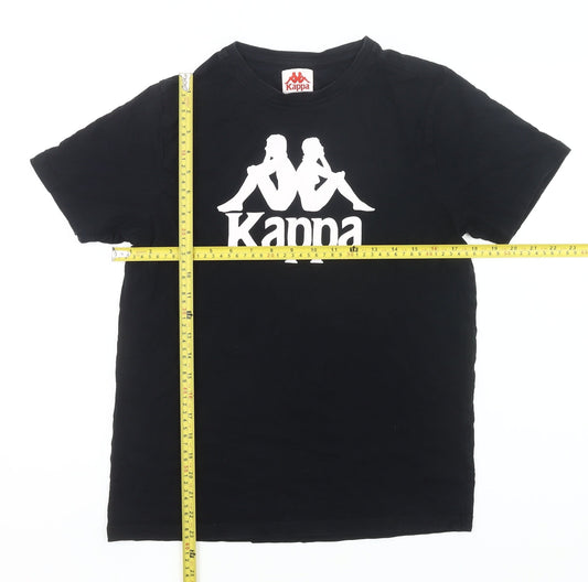 Kappa Women’s Black Small Logo T-Shirt Casual Short Sleeve