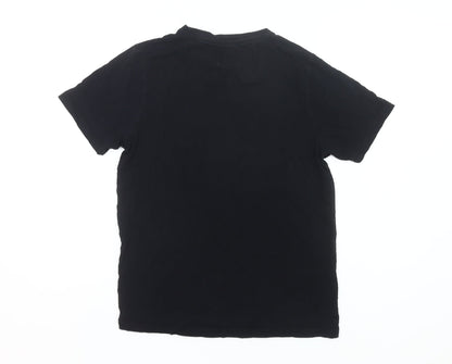 Kappa Women’s Black Small Logo T-Shirt Casual Short Sleeve