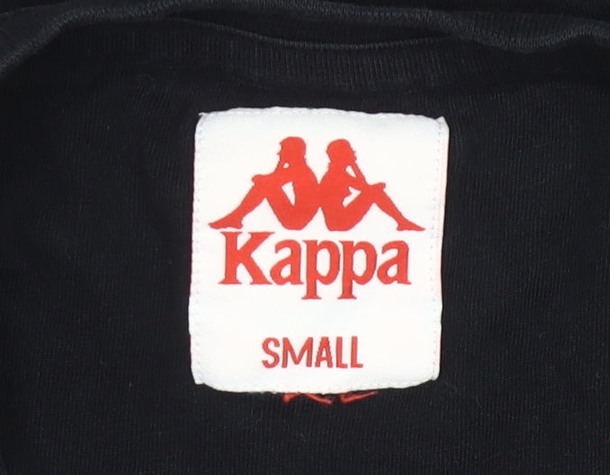 Kappa Women’s Black Small Logo T-Shirt Casual Short Sleeve