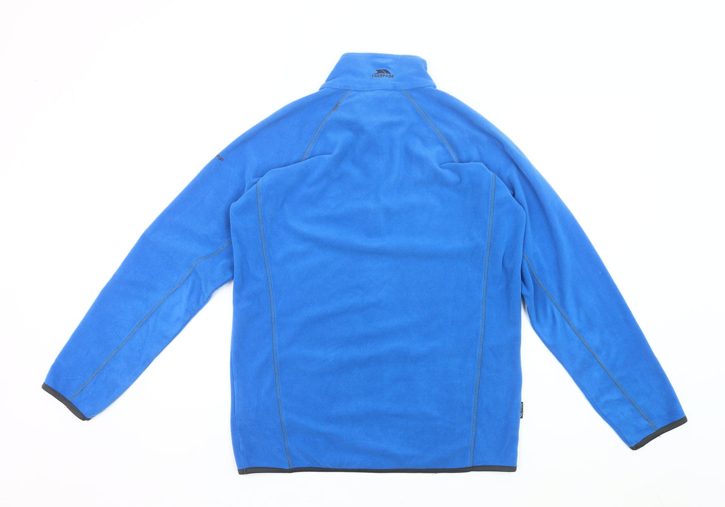 Trespass Men’s Blue Fleece Sweatshirt S Mock Neck 1/2 Zip Outdoor