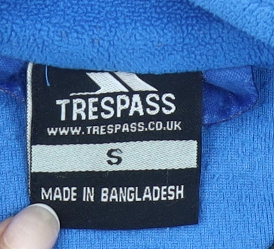 Trespass Men’s Blue Fleece Sweatshirt S Mock Neck 1/2 Zip Outdoor
