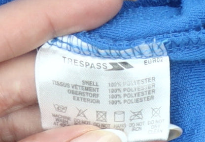 Trespass Men’s Blue Fleece Sweatshirt S Mock Neck 1/2 Zip Outdoor