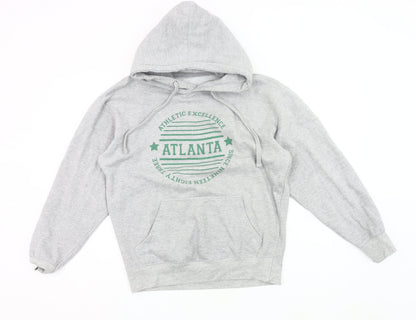 Daisy Street Women’s Grey Pullover Hoodie UK 10 Regular Fit Cotton