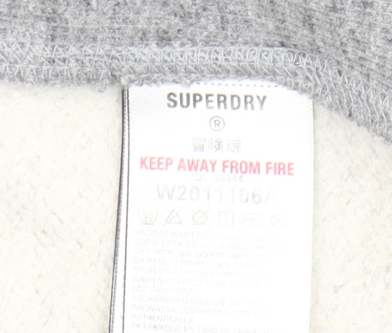 Superdry Mens Grey L Sweatshirt Pullover Crew Neck Logo Print