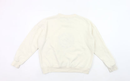 Missguided Women’s Ivory Petite Logo Sweatshirt UK 4 Pullover