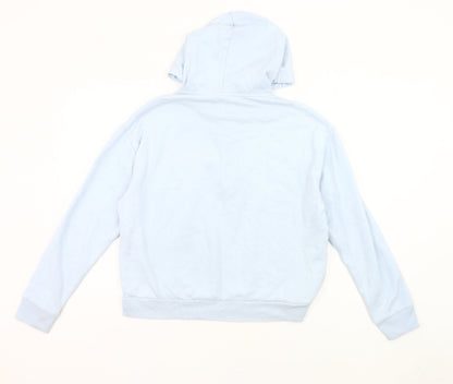 Victoria's Secret PINK Women's Blue Hoodie Small Cotton Blend Logo