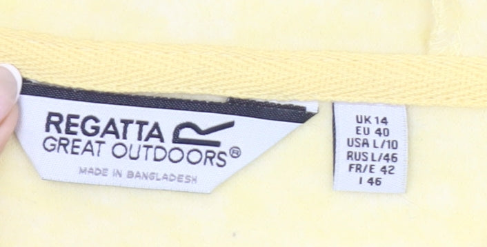 Regatta Womens Yellow Pullover Hoodie Size 14 Polyester Outdoor