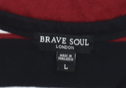 Mens UK Size L Brave Soul Multicoloured  T-Shirt