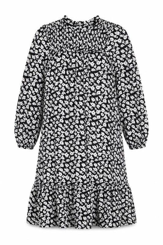 Marks and Spencer Women’s Black Floral Midi Smock Dress Size 6