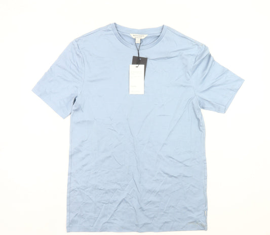 Marks and Spencer Men’s Blue Small Cotton Crew Neck T-Shirt