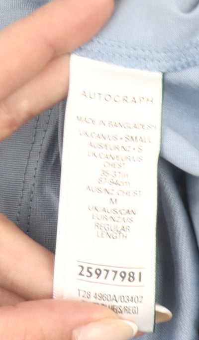 Marks and Spencer Men’s Blue Small Cotton Crew Neck T-Shirt