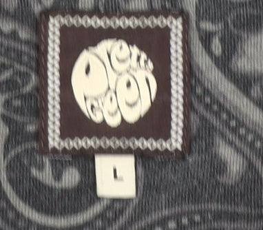 Pepe Jeans Mens Black L Graphic Paisley Print Cotton T-Shirt