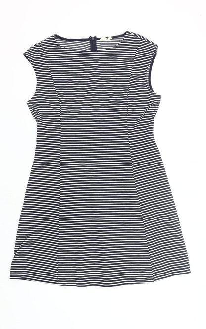 GAP Women’s Black Striped A-Line Sleeveless Dress Size 12