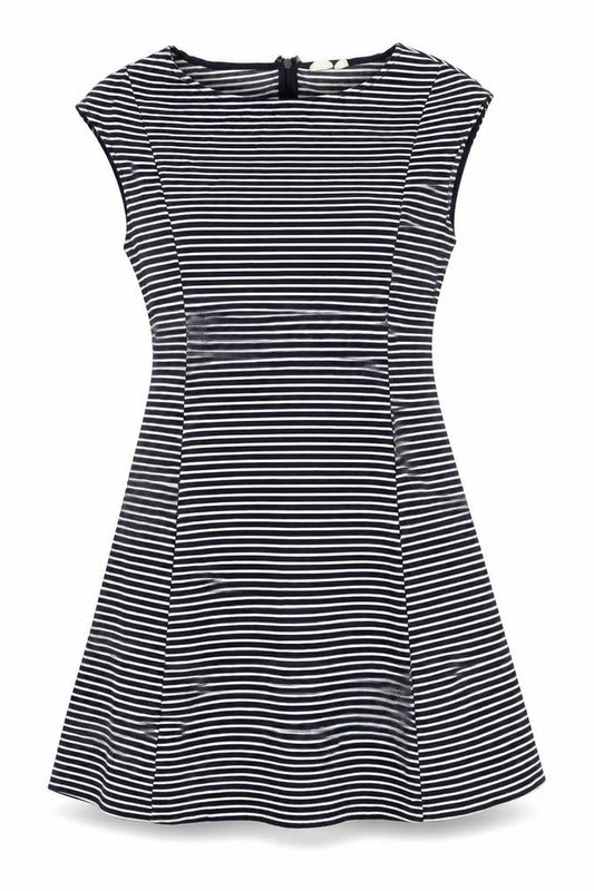 GAP Women’s Black Striped A-Line Sleeveless Dress Size 12
