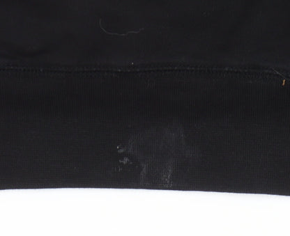 PDV Women’s Black Pullover Sweatshirt Small Graphic Print Crew Neck