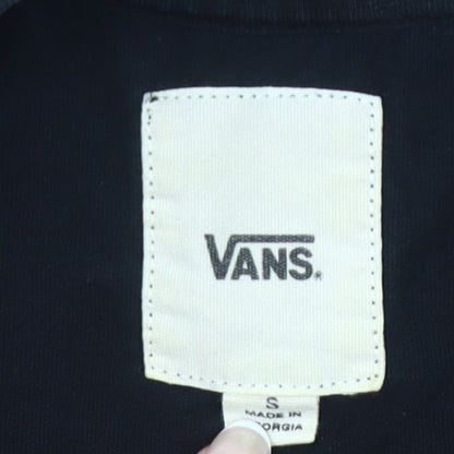 Vans Men's Black Small Long Sleeve Crew Neck Graphic Logo T-Shirt