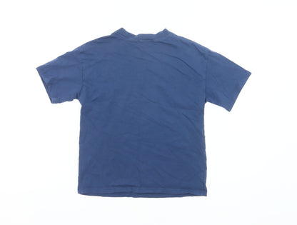 ZARA Girls Blue Think Yes Graphic T-Shirt Age 8-9 Years Cotton