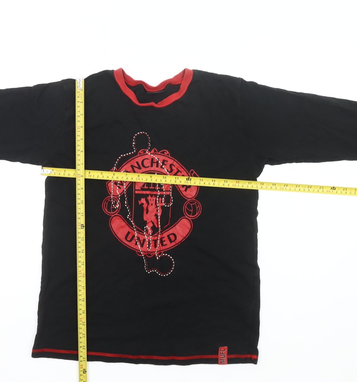 Next Boys Manchester United Black Red Long Sleeve Pyjama Top 11-12 Years