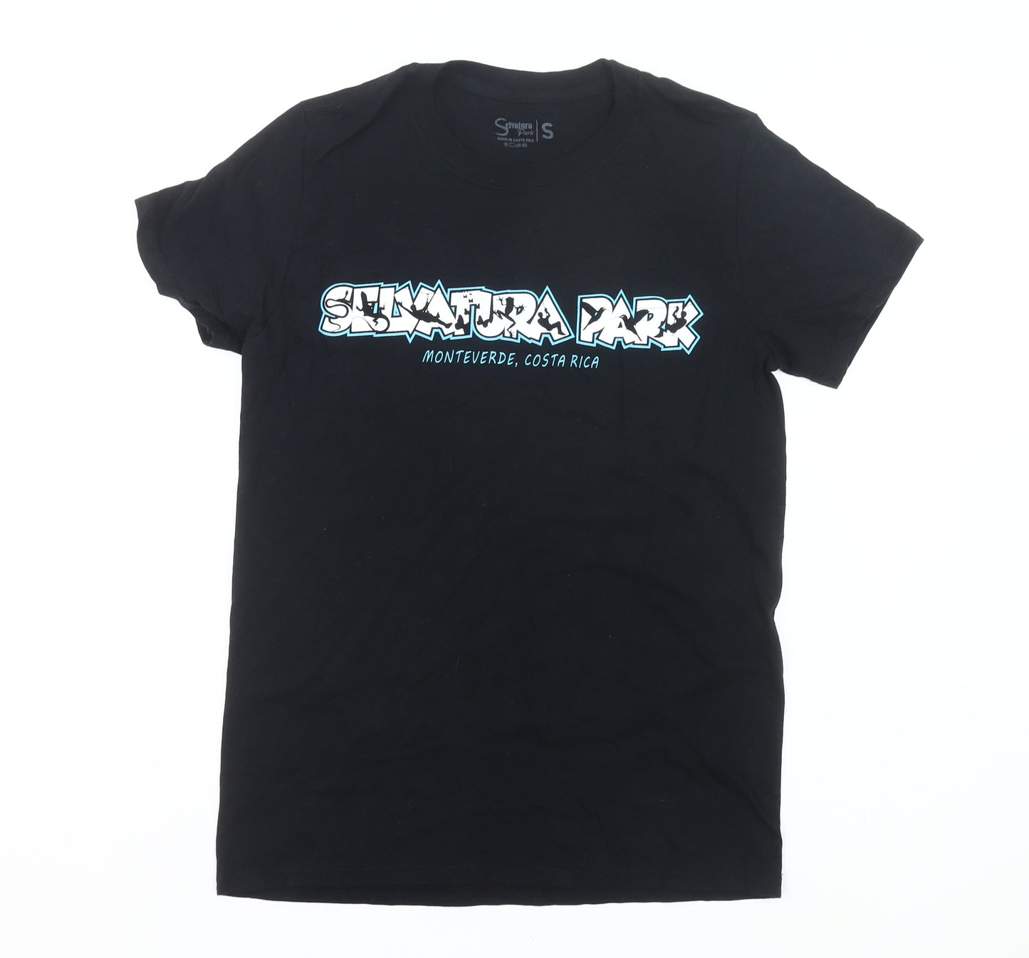 Selvatura Park Men’s Black Cotton Graphic T-Shirt Size S Regular Fit