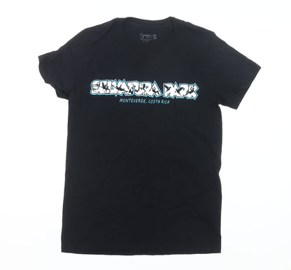 Selvatura Park Men’s Black Cotton Graphic T-Shirt Size S Regular Fit