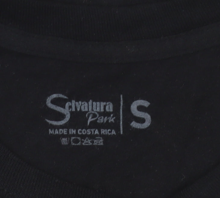 Selvatura Park Men’s Black Cotton Graphic T-Shirt Size S Regular Fit